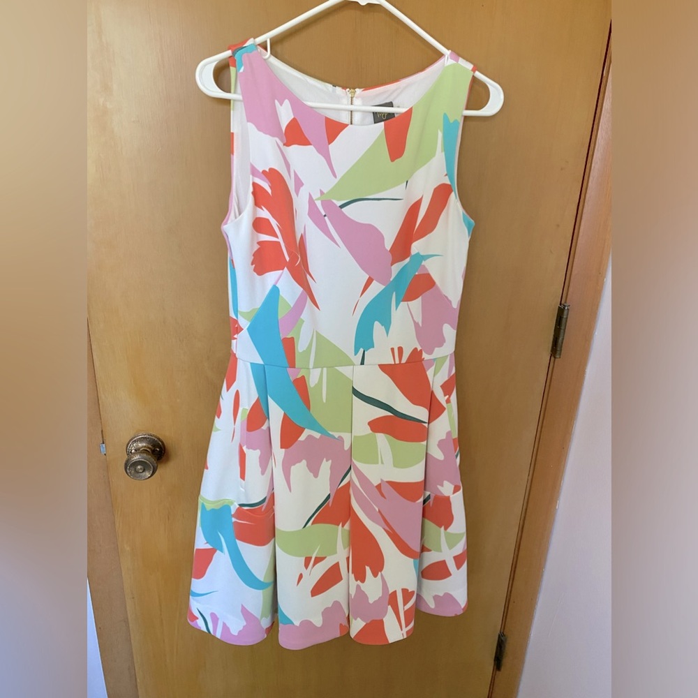 Taylor Tropical Fit and Flare Dress. Size 10.